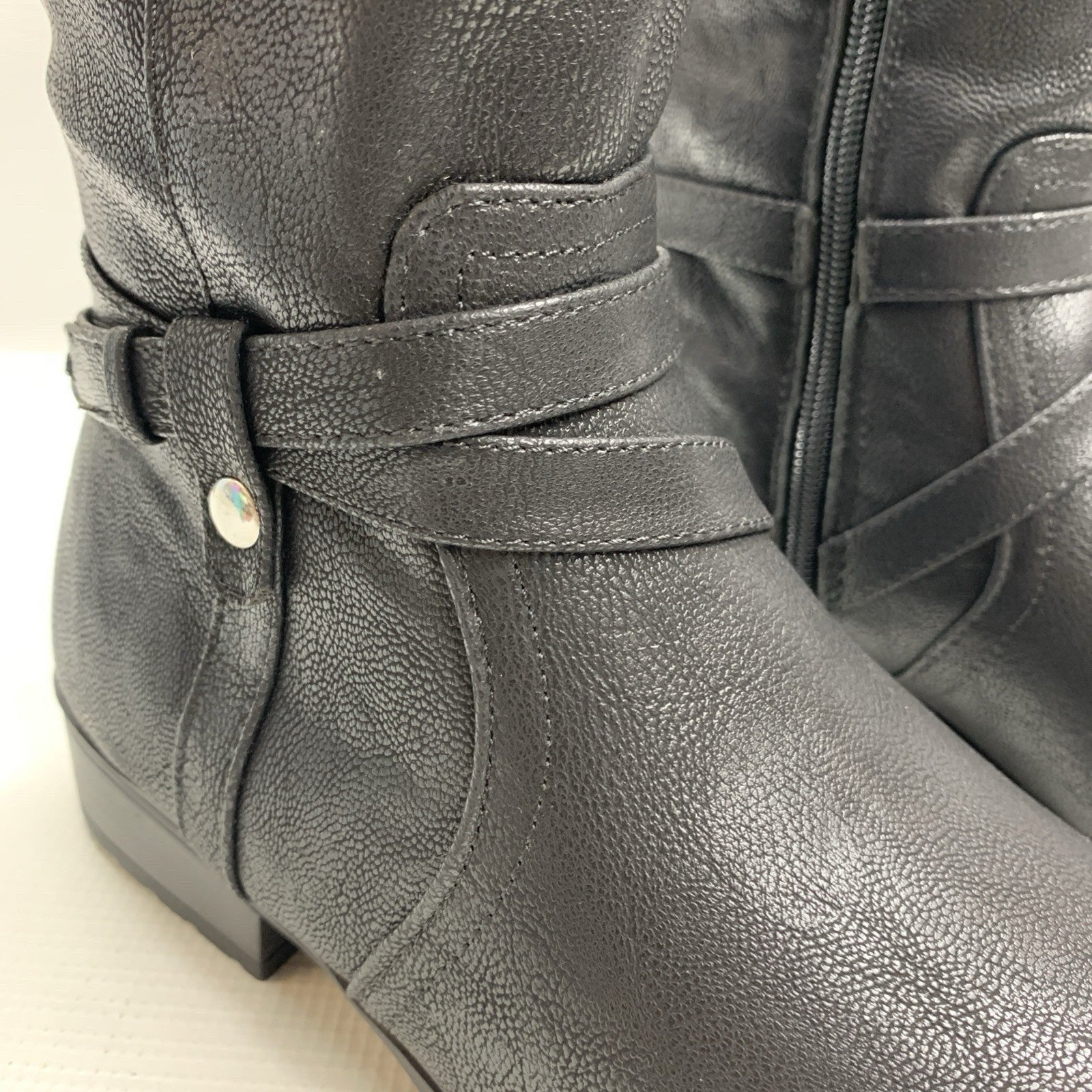 LifeStride Xtrovert-WC Women's Size 6.5 WC Black Leather Zipper Knee High Boots