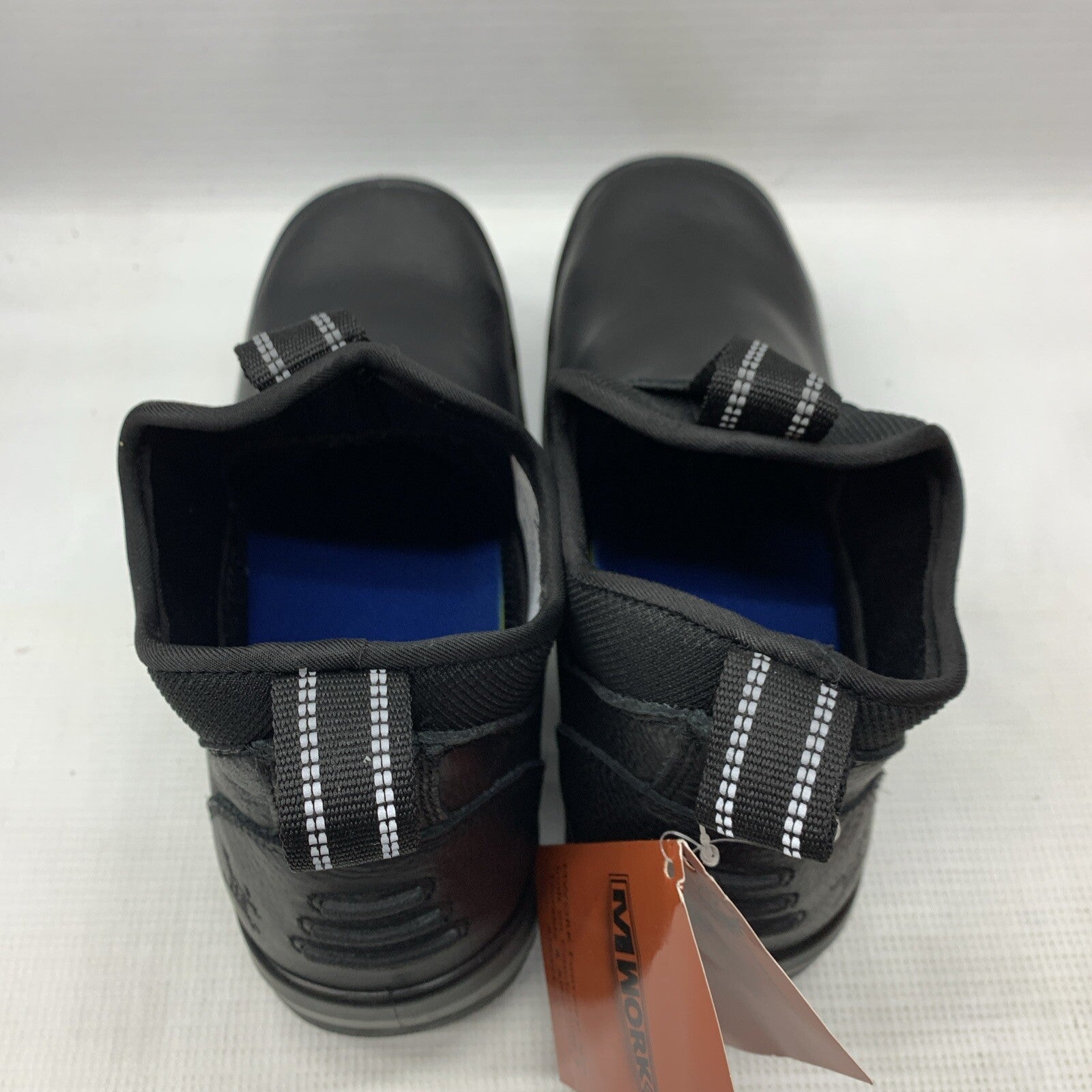 MWork Romeo Men's Steel Toe Ankle Slip-on Work Boots Black Size 10 MW2301-11