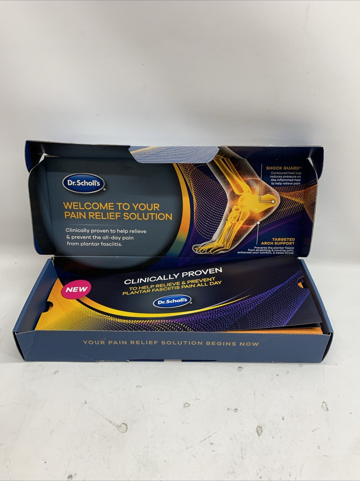 dr scholls Performance Plantar Fasciitis Insoles 1 Pair Unisex Womens Size 6.5-7