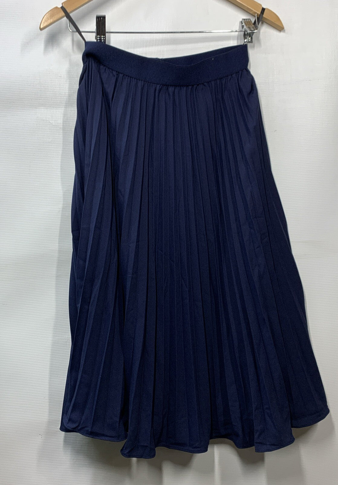 GRACE KARIN Women High Elastic Waist Pleated Chiffon Skirt Blue Small Sleeveless