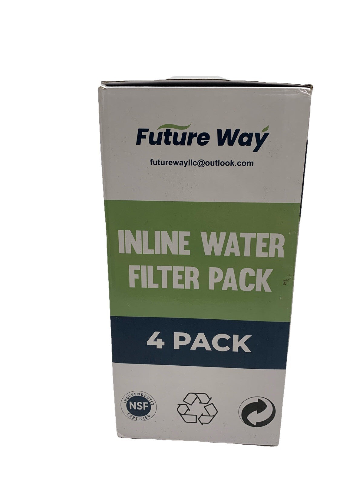 Future Way INLINE Water Filter Reduces Odors Sediments for RVs, Campers - 4-Pack