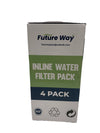 Future Way INLINE Water Filter Reduces Odors Sediments for RVs, Campers - 4-Pack