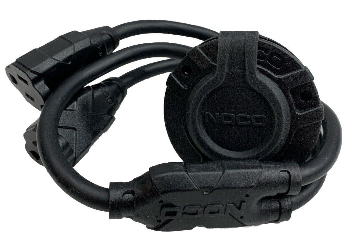 NOCO GCP2 AC Port Plug 2 Way Splitter 125v  15Amps for Trailers Sheds Buildings