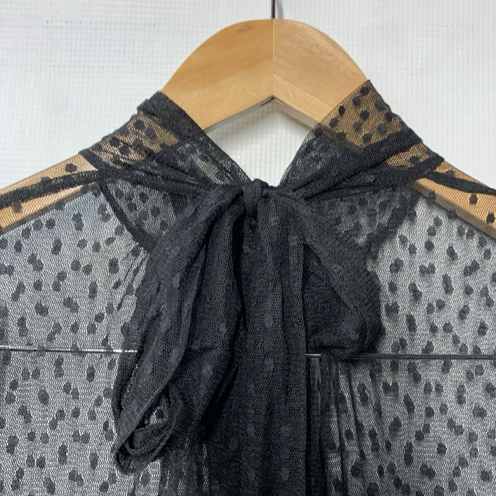 BCBGMAXAZRIA Women's Long Puff Sleeve Mock Neck Mini Evening Dress Black Size 16