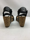Blowfish Malibu Women's Hapuku Wedge Sandal Scotch Dyecut Size 10 Black Open Toe