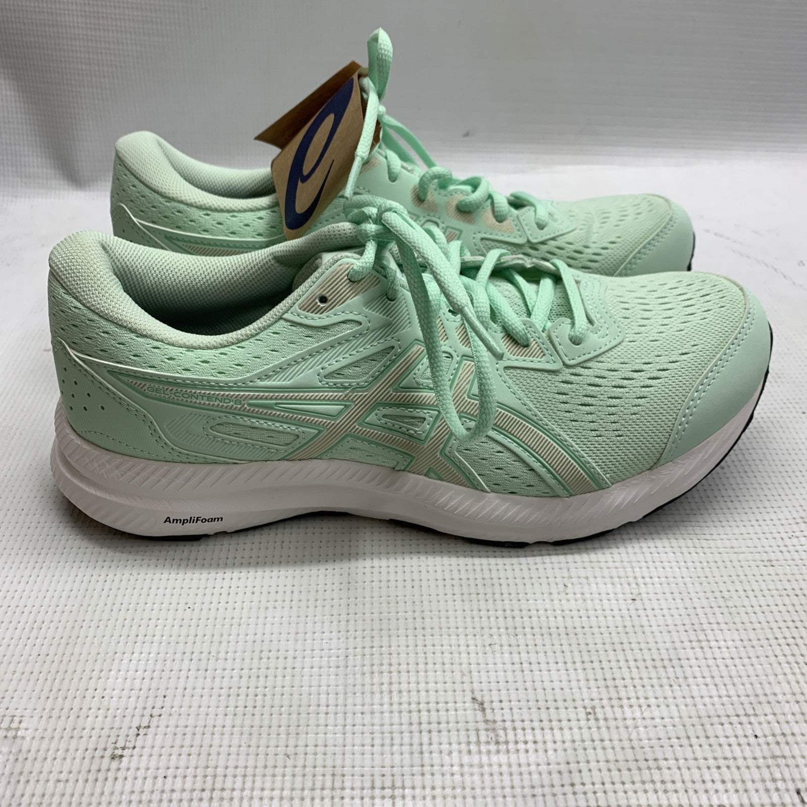 Asics Gel Contend 8 Mint Green Running Shoes Sneaker Sz 9 Women 1012B319 Lace-up