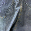 Horze Kaia Womens High Waist Denim Silicone Full Seat Breeches Dark Blue Size 32