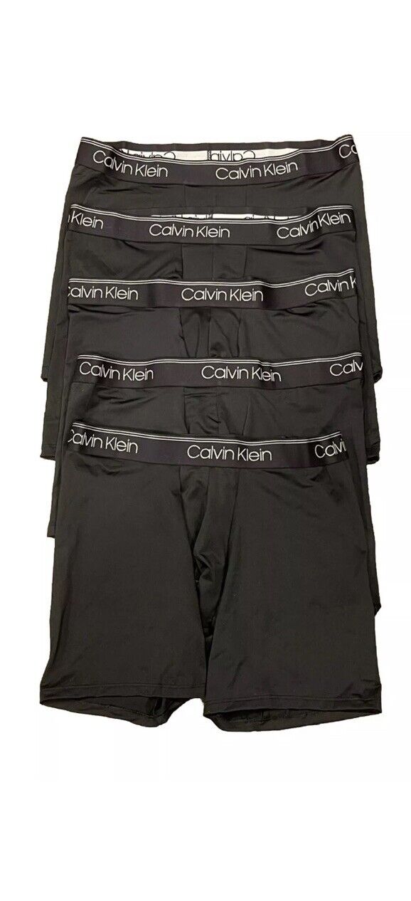 Calvin Klein Mens Microfiber Stretch Tagless Boxer Brief NB2269 Size XL - Pack 5