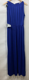 KOH KOH Sexy Sleeveless Summer Formal Flowy Casual Gown Dress Blue Pull On XL