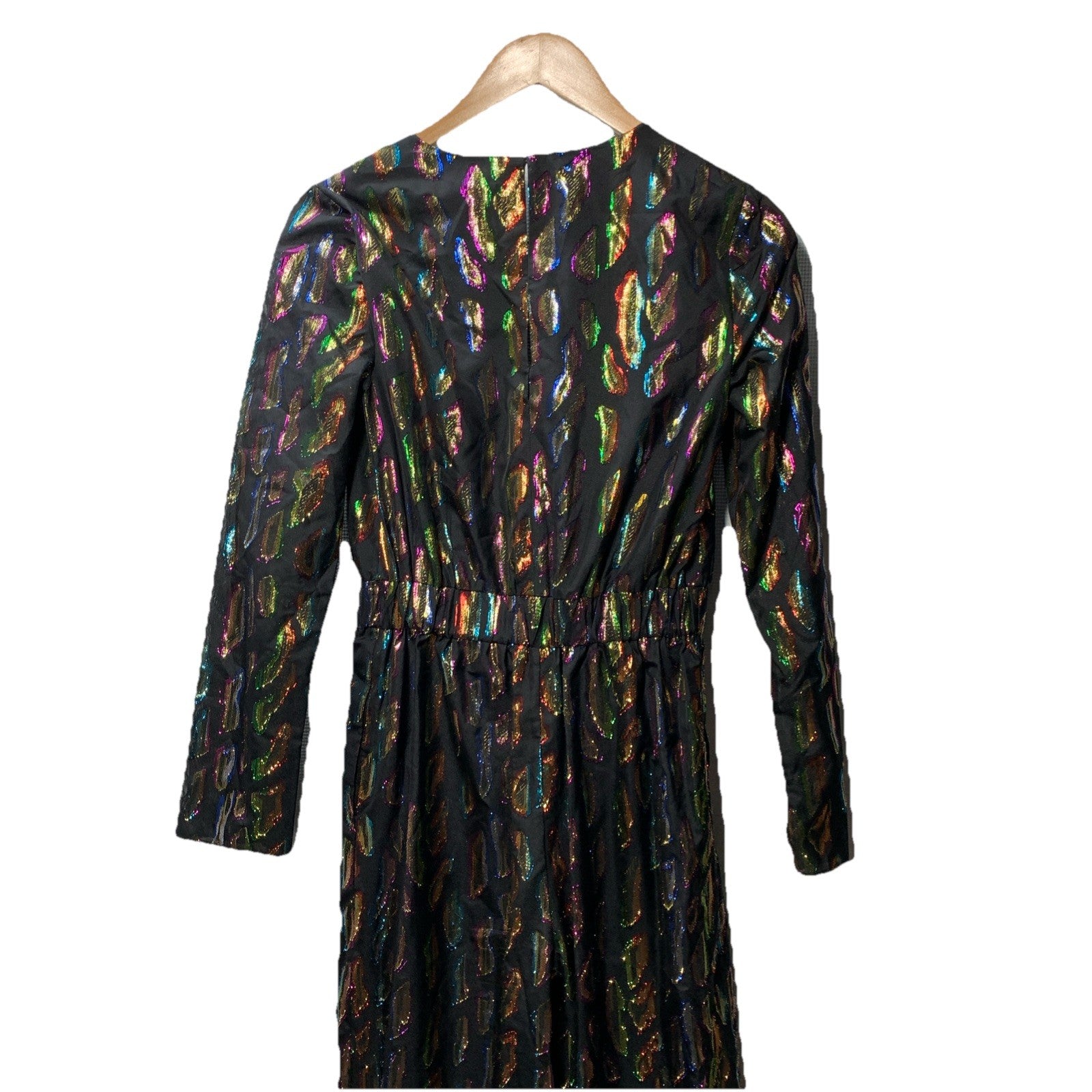 Rachel Zoe Mason Jumpsuit 0 Faux Wrap Metallic Party Wide Leg V-neck Colorful