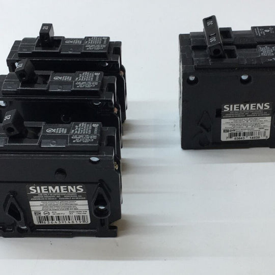 SIEMENS CIRCUIT BREAKERS Q3120230CP NSMP (3) 20 Amp 120/240V 60Hz And (1) 30 Amp