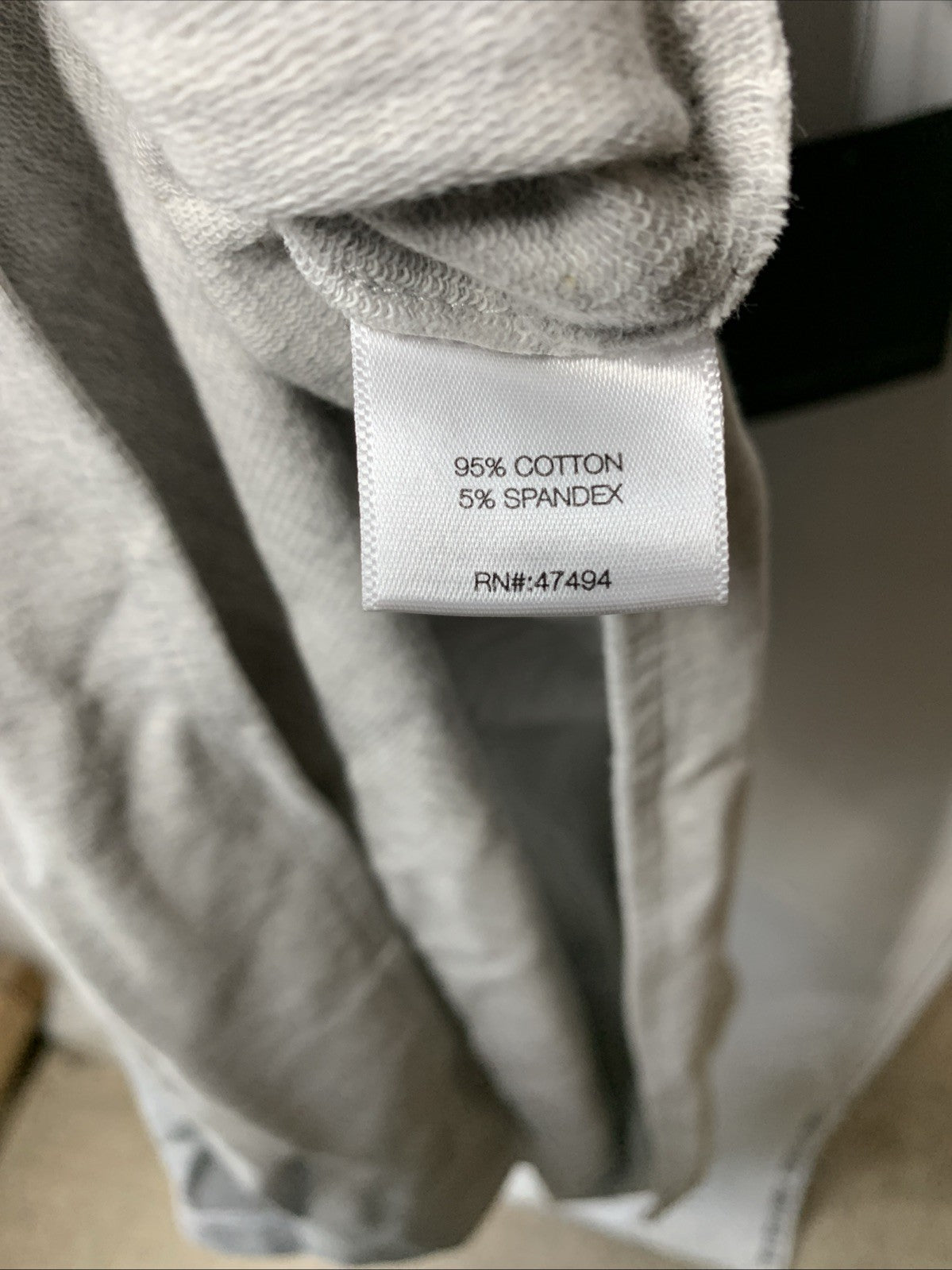 Norma Kamali 3/4 Sleeve Tailored Terry Side Slit Dress Size XS/34 Light Gray