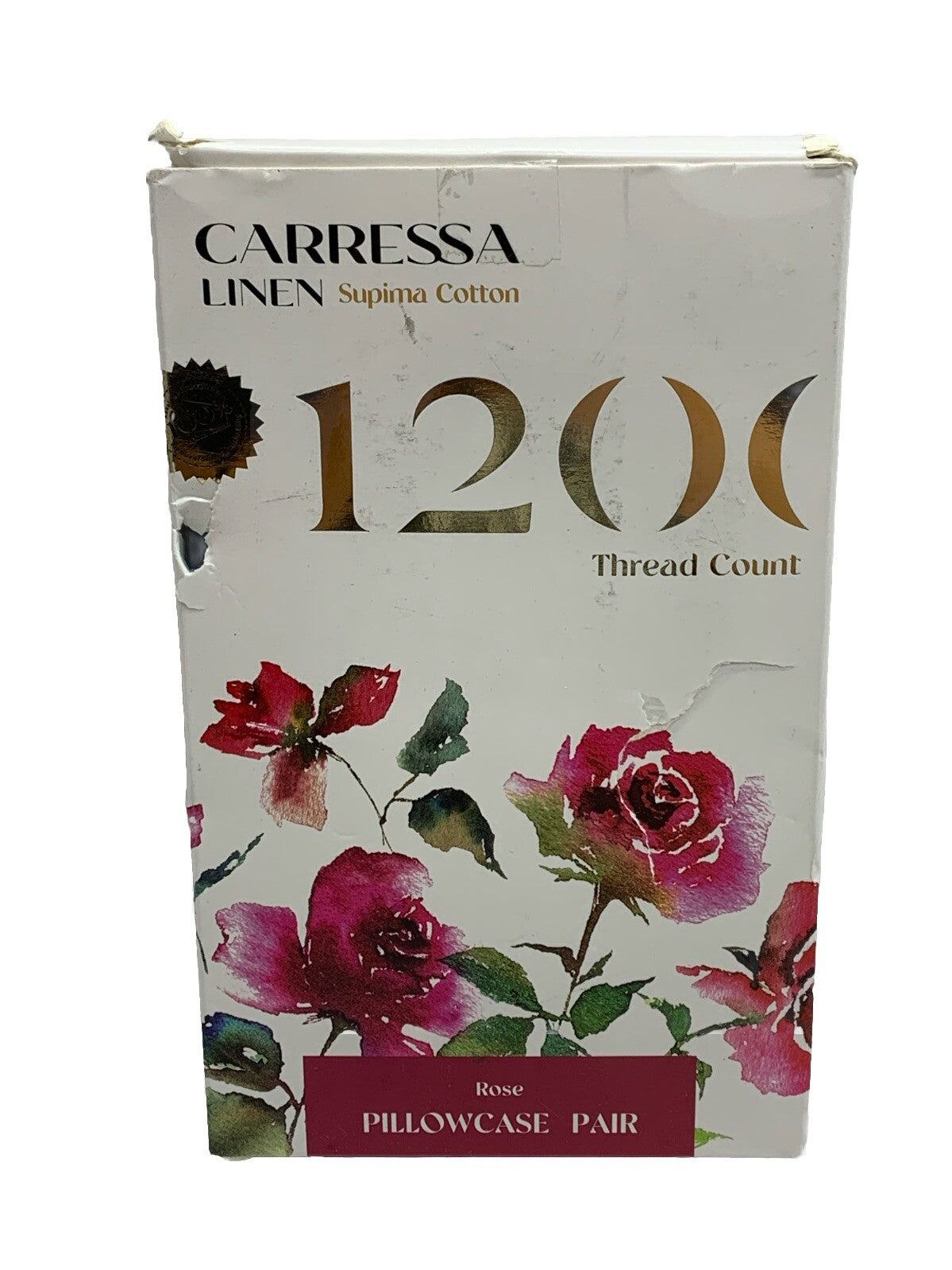 Carressa Linen Luxury Pillow Case 100% Supima Cotton 1200 Thread Count King Teal
