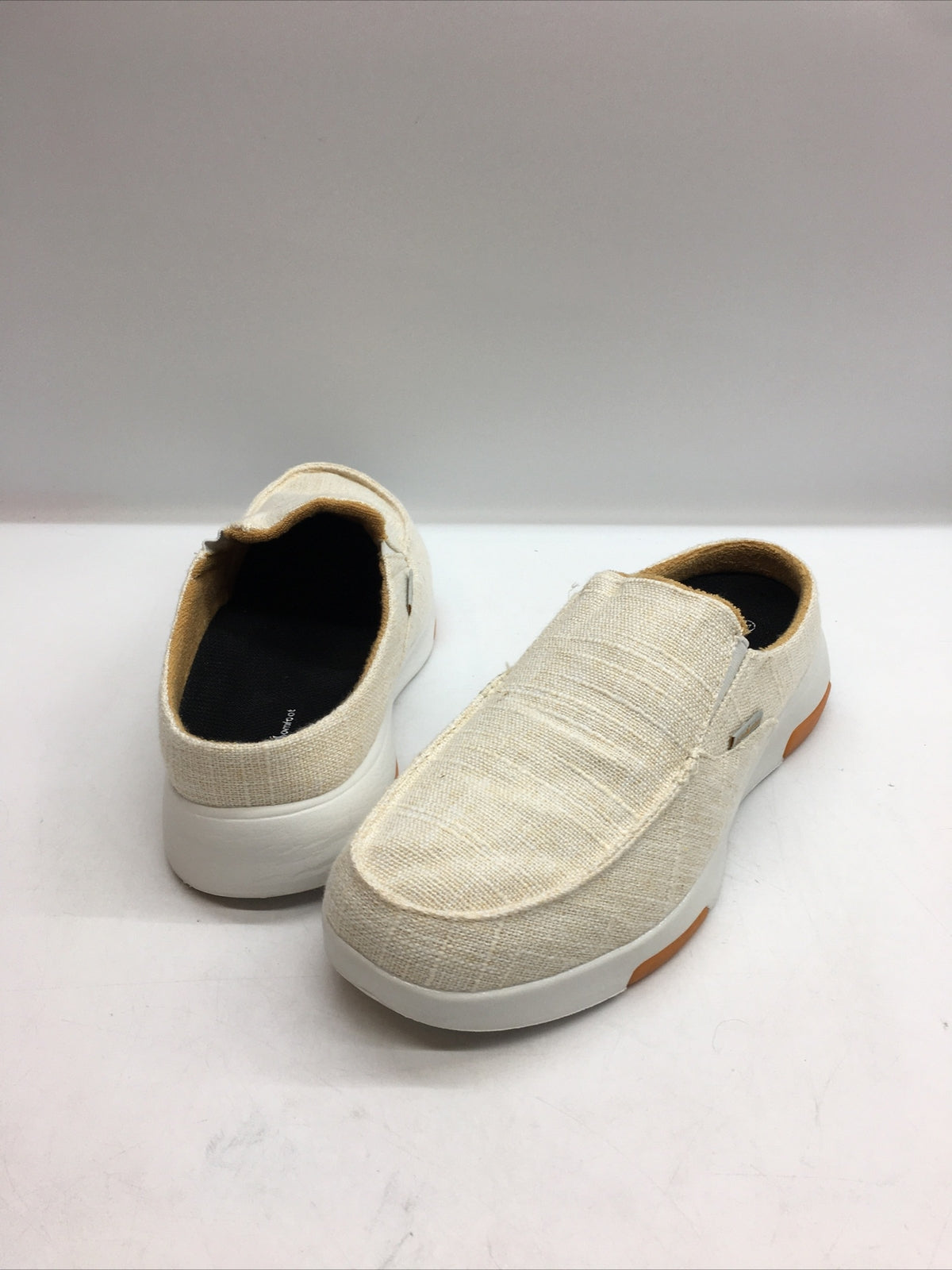 OrthoComfoot Women's Orthopedic Slip On Loafer Shoes Size 10 Beige Plantar