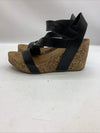 Blowfish Malibu Women's Hapuku Wedge Sandal Scotch Dyecut Size 10 Black Open Toe