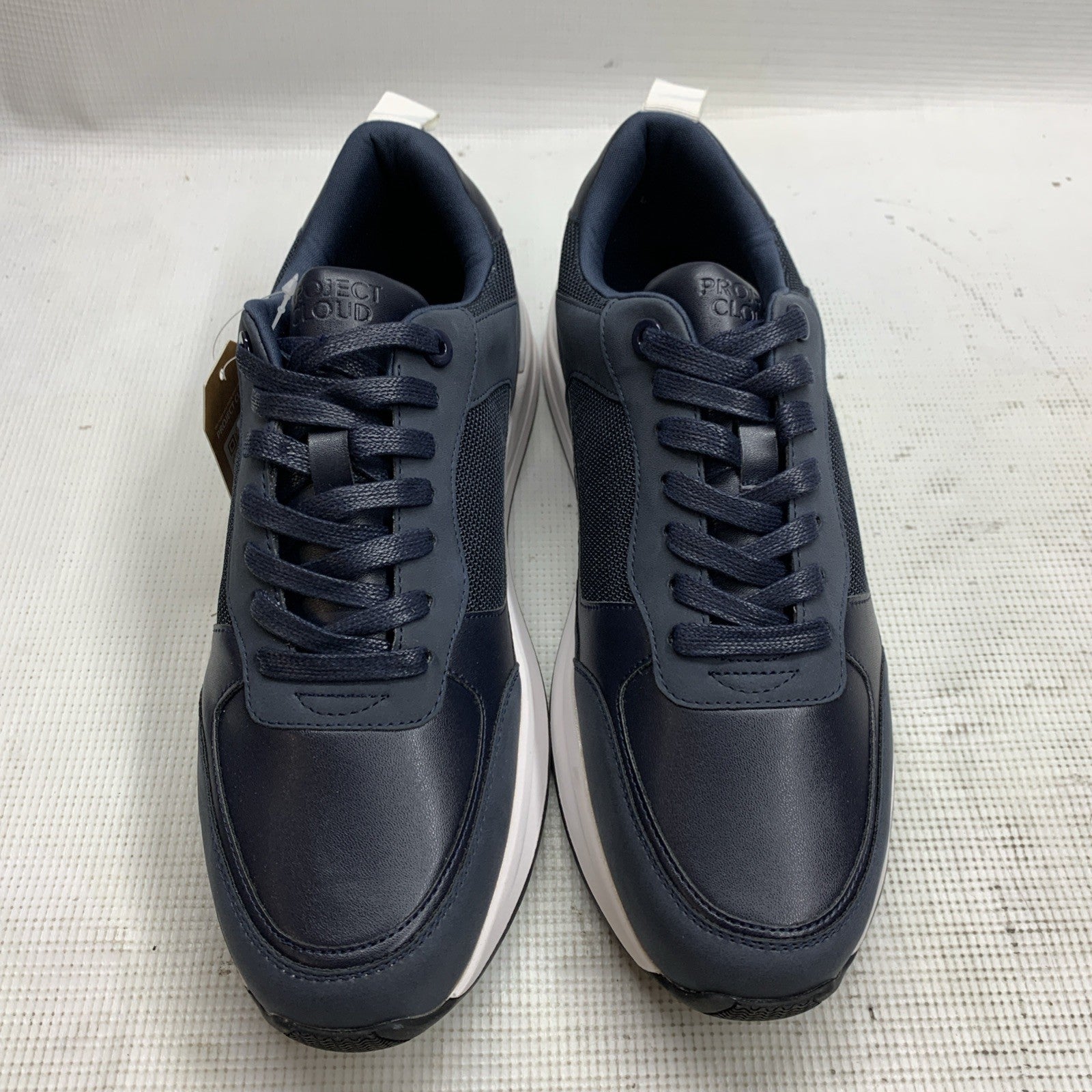 Project Cloud Men Shoe Kurt.A Navy/White Size 12 Lace-up Walking Sneaker Casual