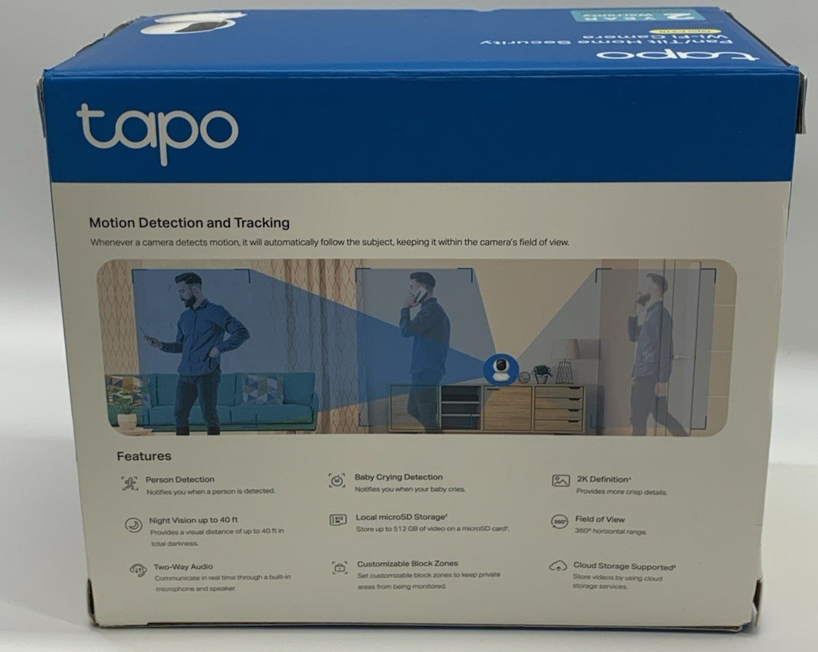 Tapo C210 Indoor Pan/Tilt Home Security Wi-Fi Camera Motion Detection & Tracking