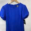 DKNY Women's Short Open Sleeve Ruched Sheath Mini Dress Solid Royal Blue Size 6