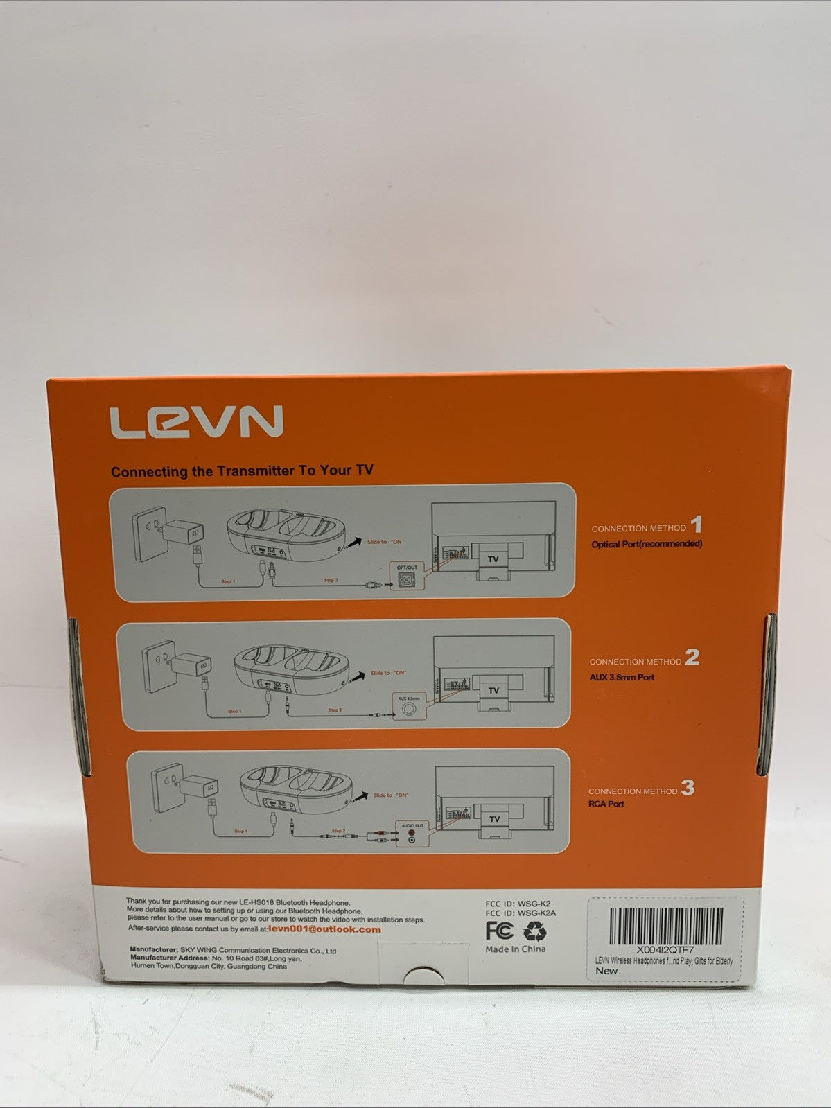 LEVN Bluetooth Wireless TV Headphones Watching Wireless Seniors Black LE-HS018