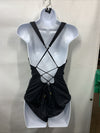 Instant figure High-Neck Shirred One Piece Swimsuit Slimming Tummy Control Sz 10