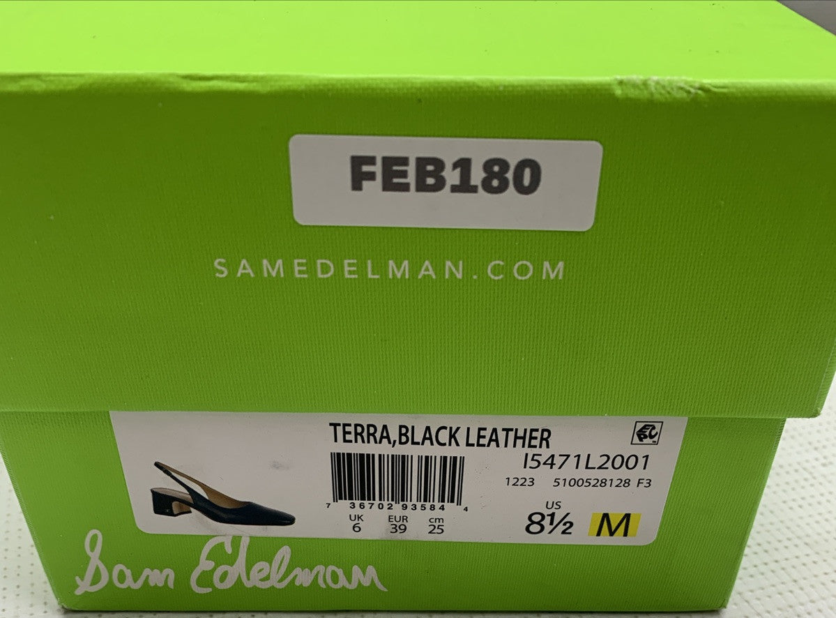 Sam Edelman Womens Tracie Adjustable Slingbacks Shoes Black I5471L2001 Size 8.5M