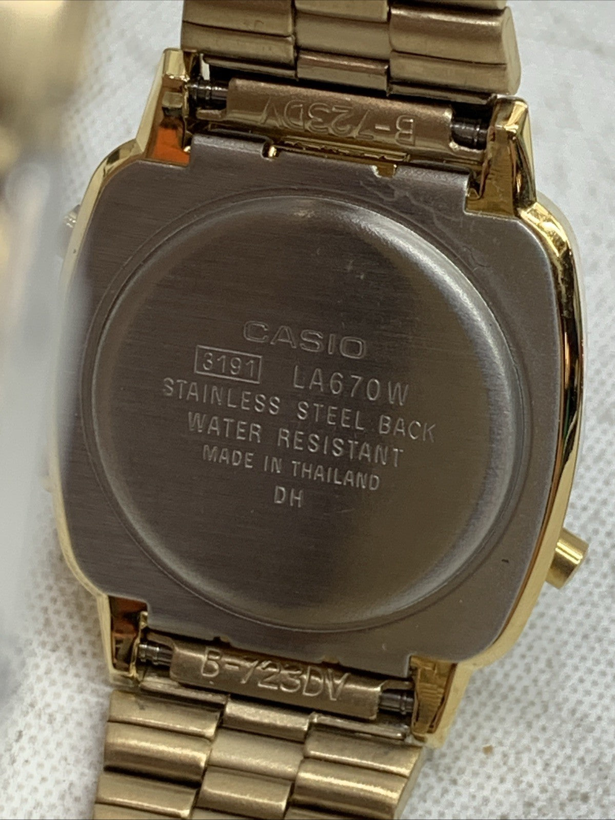 Casio Women's Quartz Digital Alarm Gold-Tone Band Casual Wristwatch LA670WGA-9CF