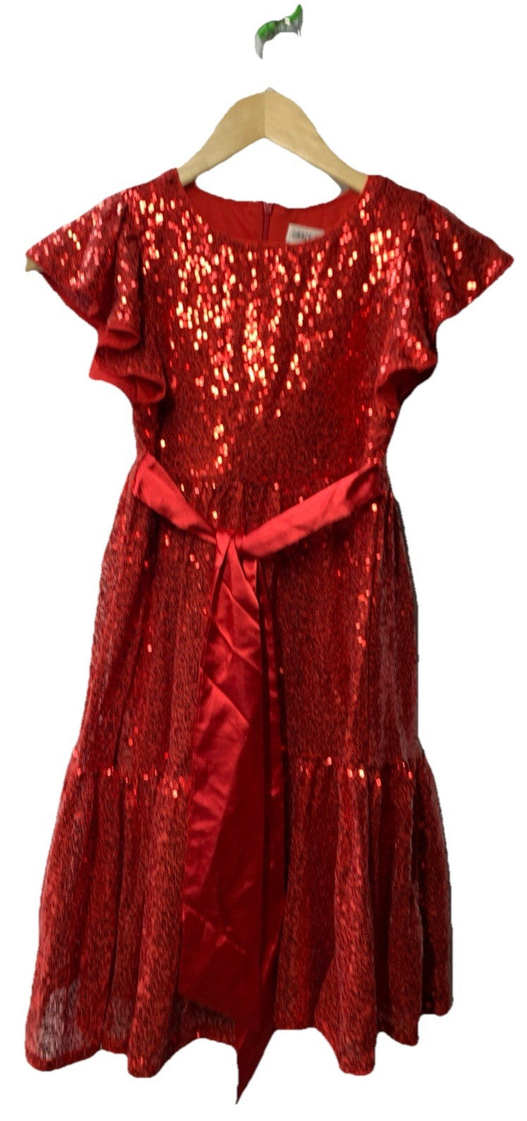 GRACE KARIN Girls Party Dress Sequin Formal Fancy Birthday Dress Size 8Y Red