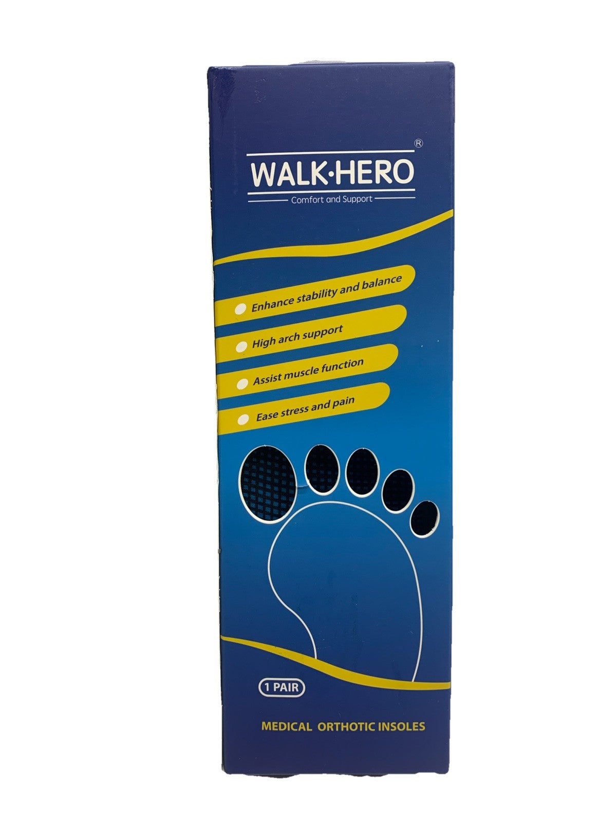 Walk Hero Orthotic Insoles Men's 6-6.5  Women’s 8-8.5, For Comfort & Support