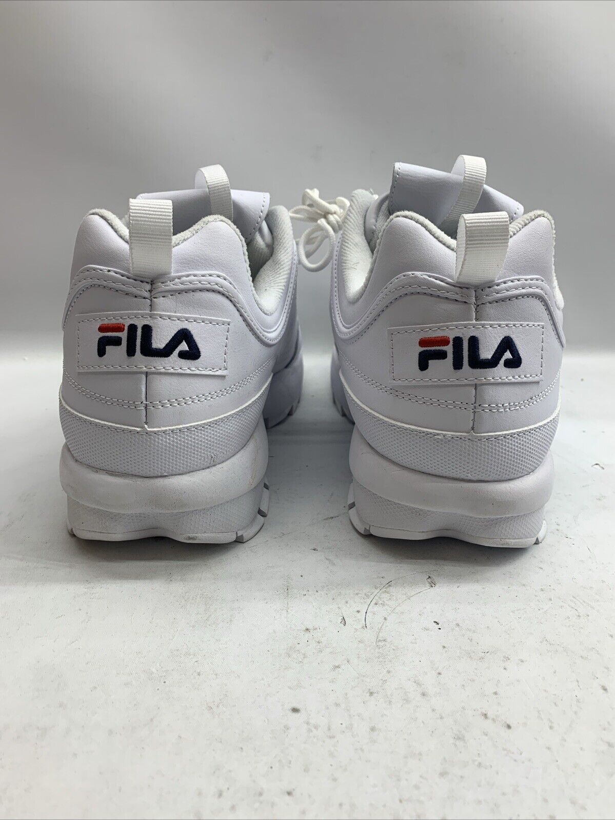Fila Men's Strada Disruptor II Sneakers White US 14 Lace-up Shoes Lightweight