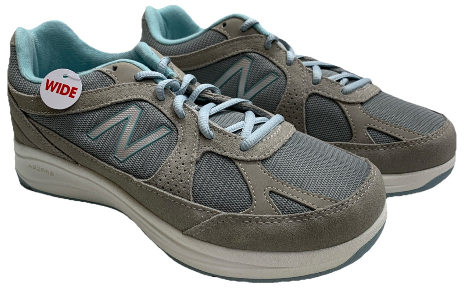 New Balance 877 V1 Walking Shoes Women's Size 8W Gray Blue Sneakers Lace-up