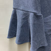 Adrianna Papell Women's Metallic Knit Draped Dress Steel Blue Square Neck Size 6