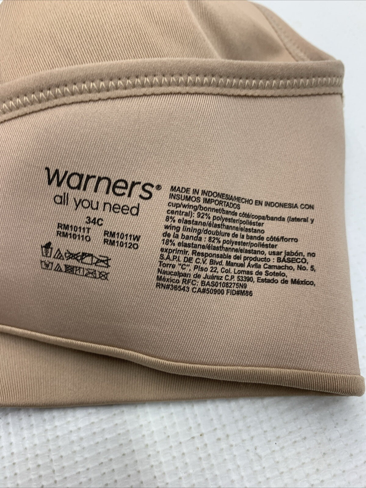 Warner's Women's Blissful Benefits Allover-Smoothing Convertible Wireless Sz 34C