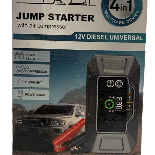 Gillaway Car Jump Starter With Air Compressor 4 In 1 Multi Task Device 12V 4in1