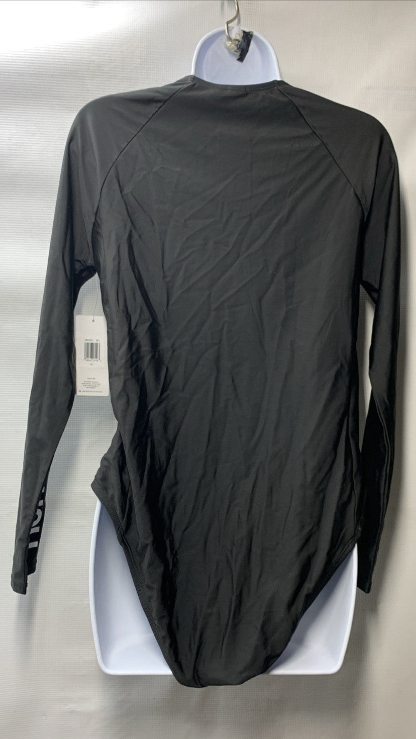 Hurley Long Sleeve Womens One Piece Swimsuits Swimsuit Size XL Black Long Sleeve