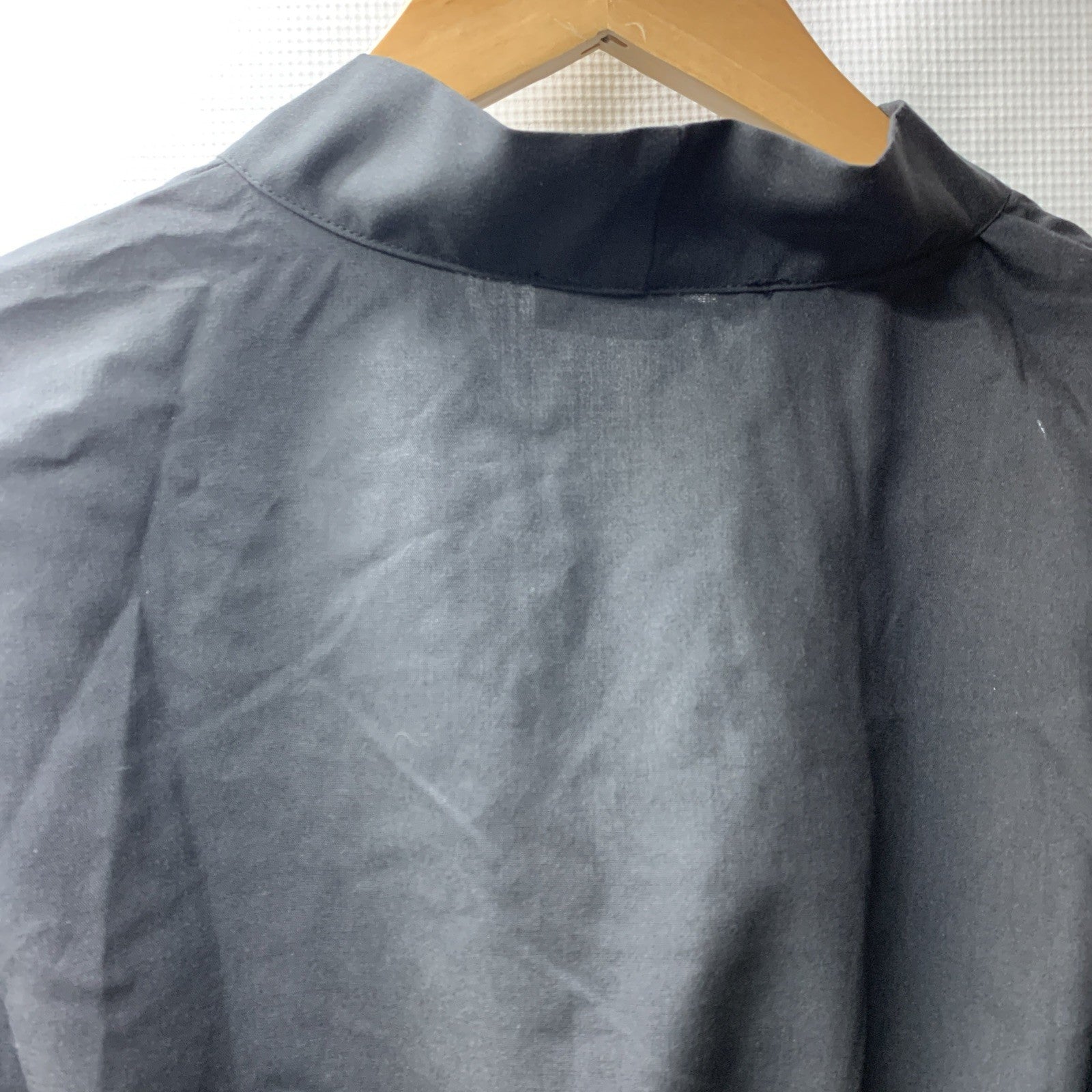 GRACE KARIN Women's Office Bow Tie Blouse Short Puff Sleeve Peplum Blue Size Med