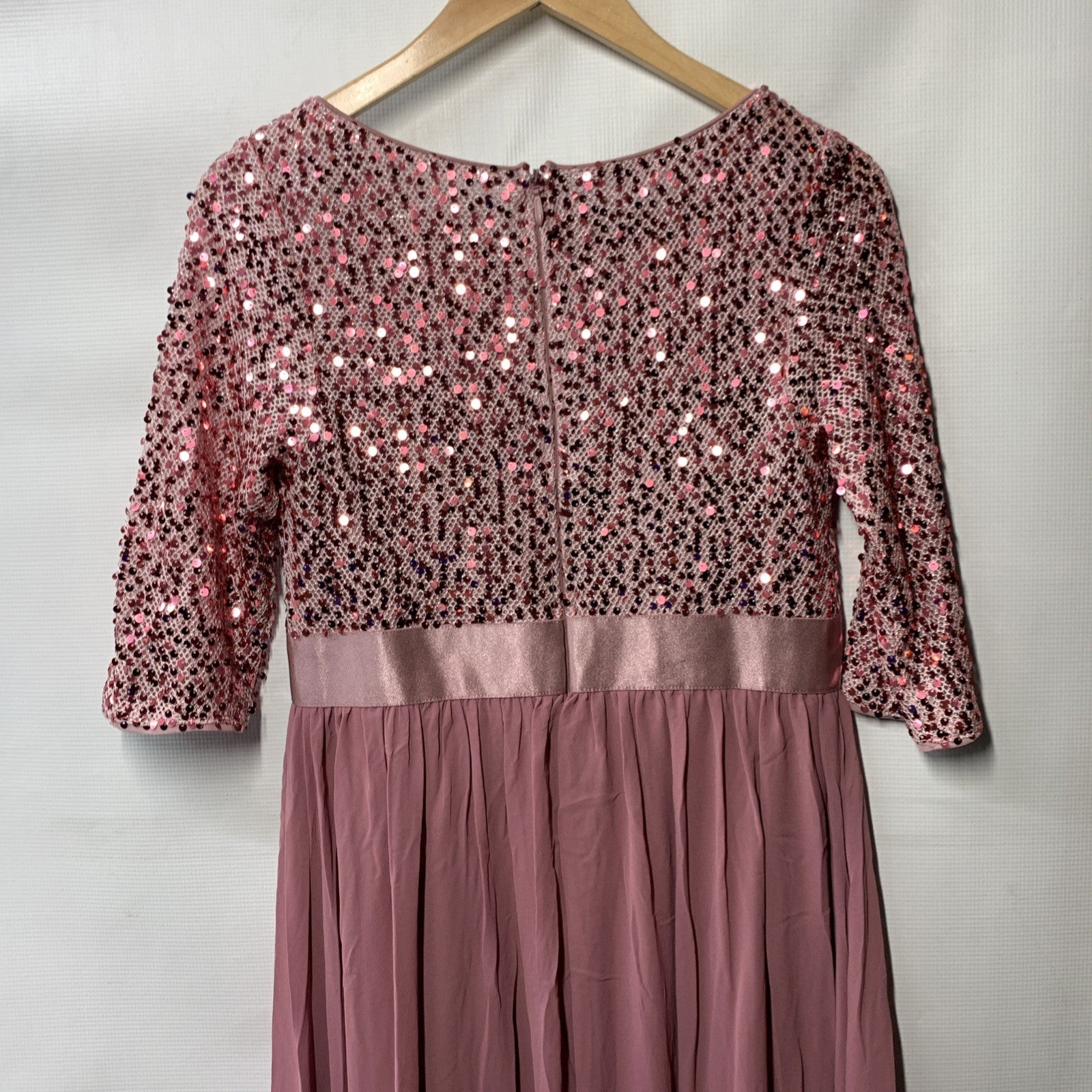 Ever Pretty Women's Sequin Chiffon Formal Evening Dresses 3/4 Sleeve Size 10