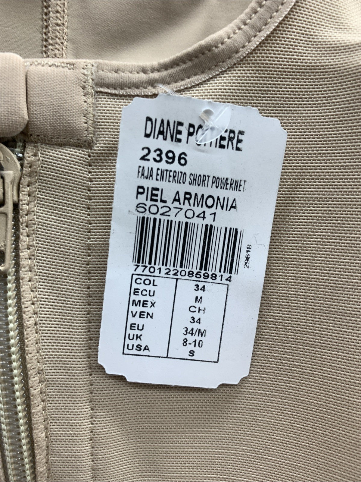 Diane Poitiere 2396 Postpartum High Compression Shapewear Girdle Size Small