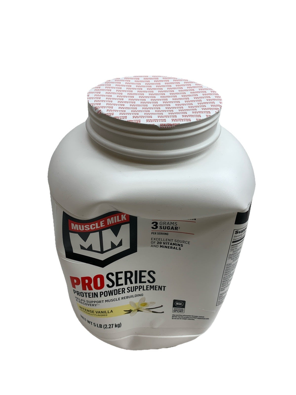 MuscleMilk Pro Series Protein Powder Supplement Intense Vanilla 5Lbs 50G Protein