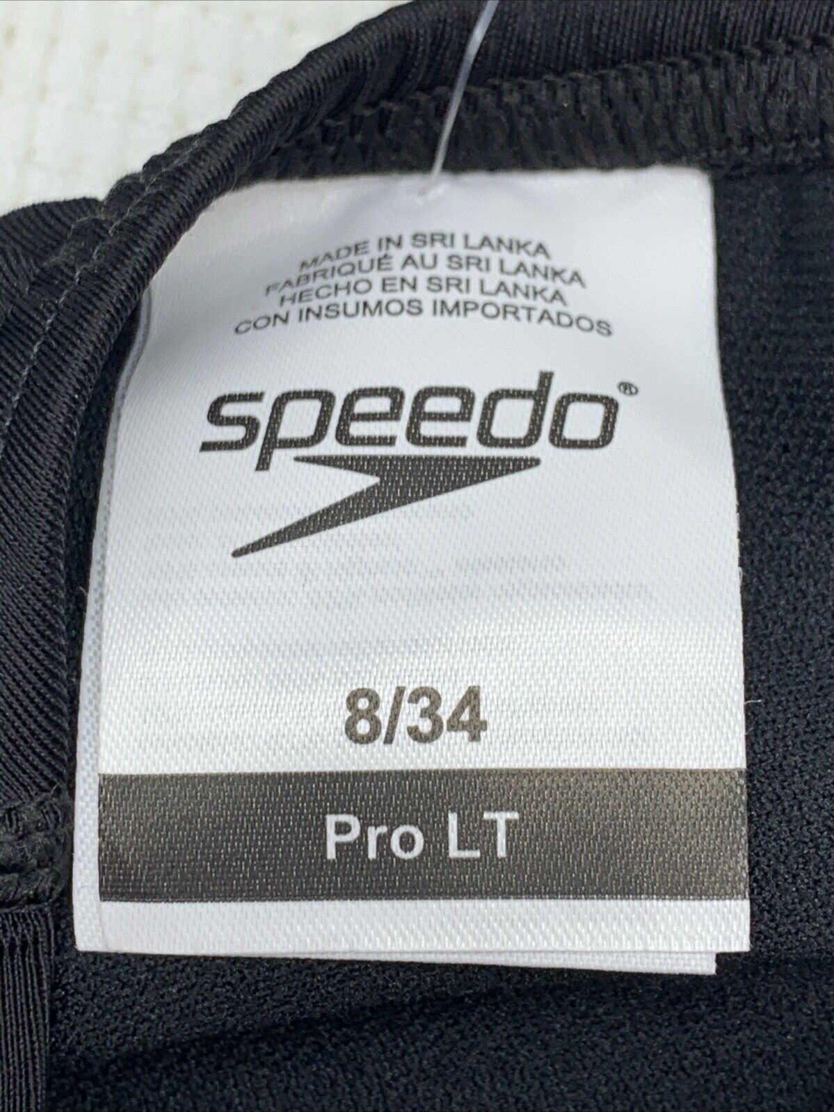 Speedo Pro LT Women's One-Piece Swimsuit Black Size 8/34 88191481001 Swimwear