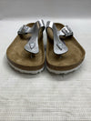 Birkenstock Women's Flip Flop Flo Metallic Sliver Size 10 Slip-on Thong Sandals