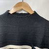 GRACE KARIN Striped Cap Sleeve Knit Sweater Crop Top Oversized Black/White 2XL