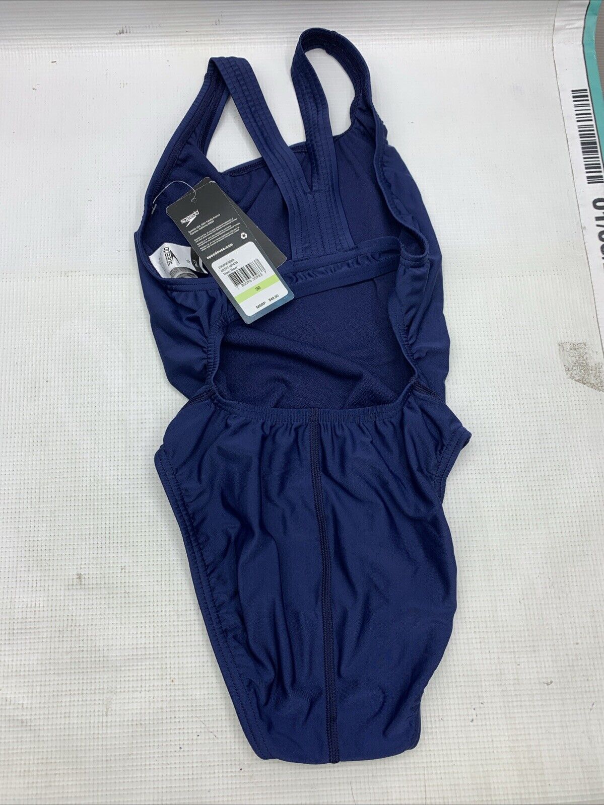Speedo 252842 Prolt Super Solid Speedo Navy One Piece Swimsuit Size 30 Swimwear