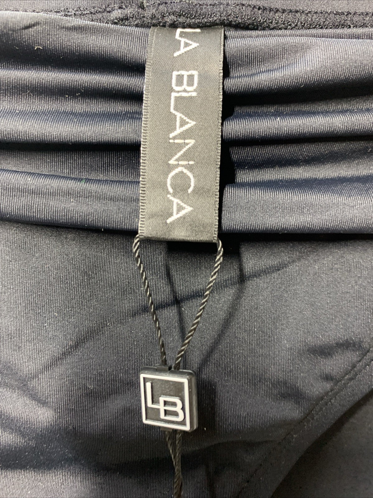 La Blanca Womens Island Goddess Banded Bikini Bottom Swimsuit Black Size 10