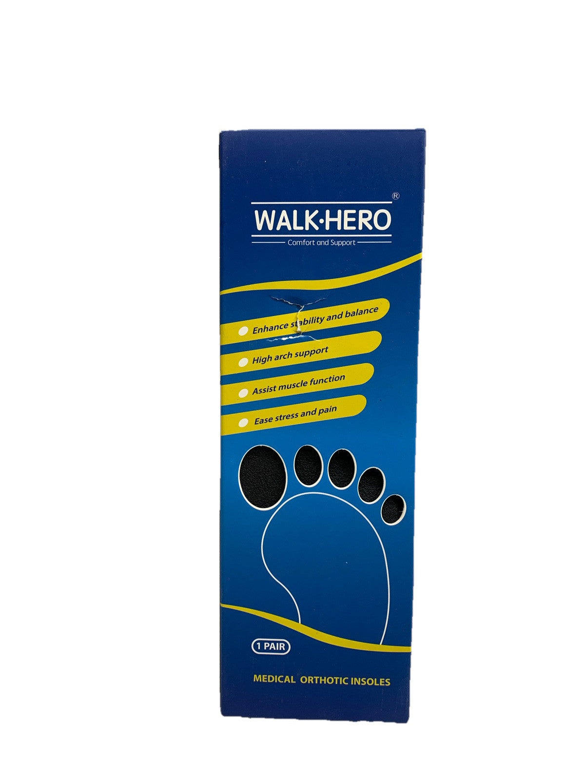 Walk Hero Plantar Fasciitis Feet Insoles High Arch Orthotics E M 8 8.5/W 10 10.5