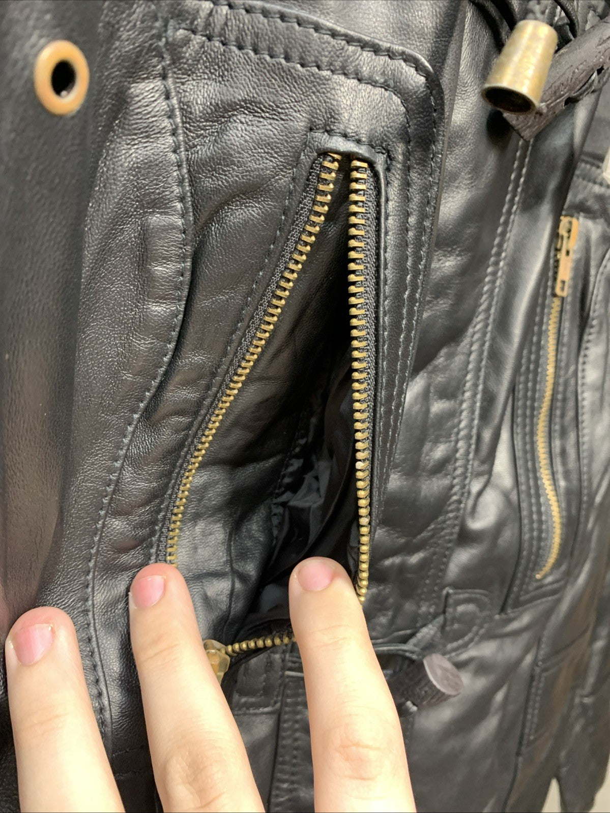 Decrum Leather Coat Women Real Lambskin Stylish Leather Coat Size Long Sleeve