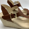 Kenneth Cole REACTION Women's Card Platform Wedge Sandal 9 Tan Ortholite Foam