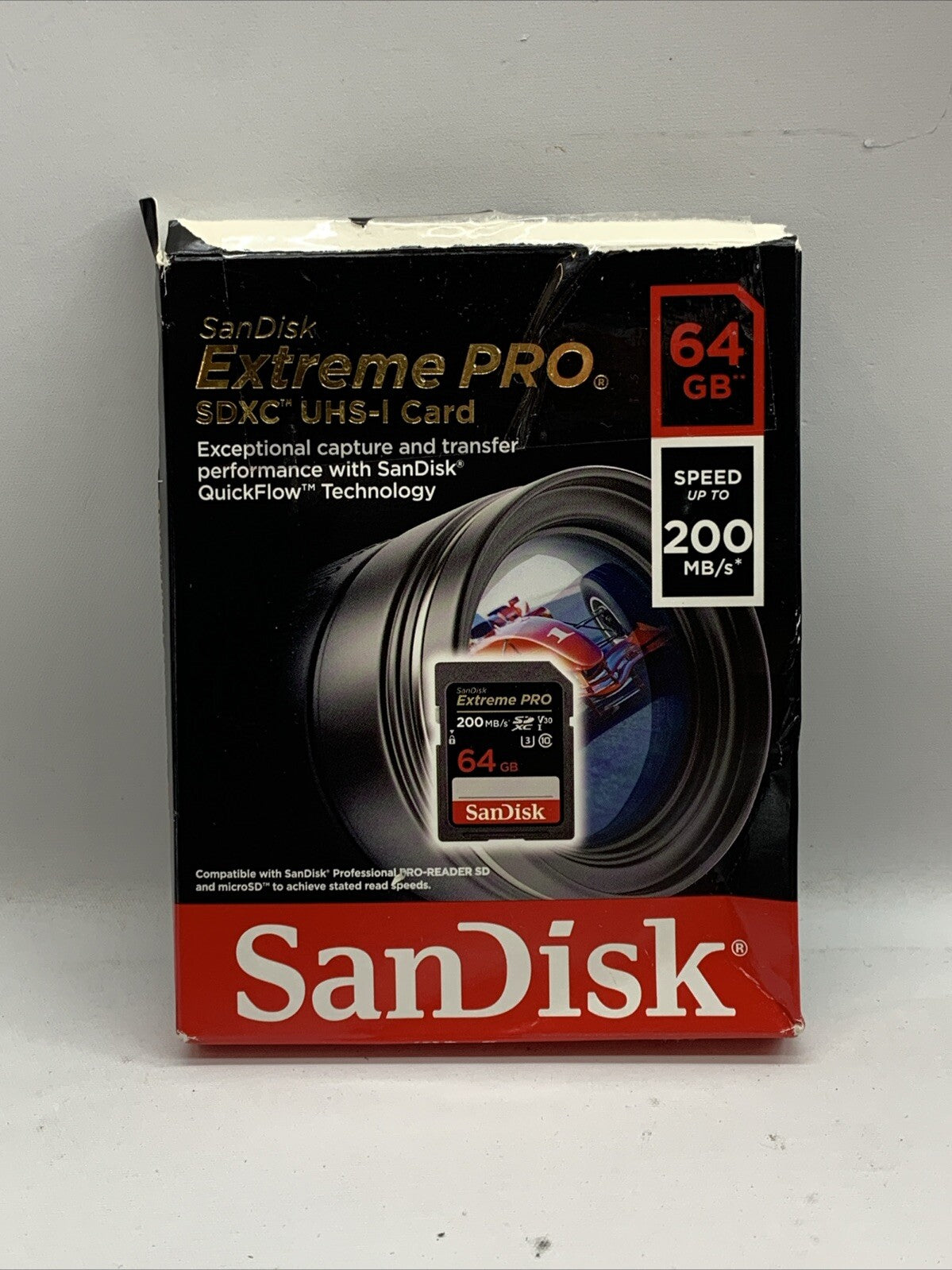 SanDisk Extreme PRO 64GB UHS-I U3 SDXC 200MB/s 4K UHD Video Memory Card SDSDXXU