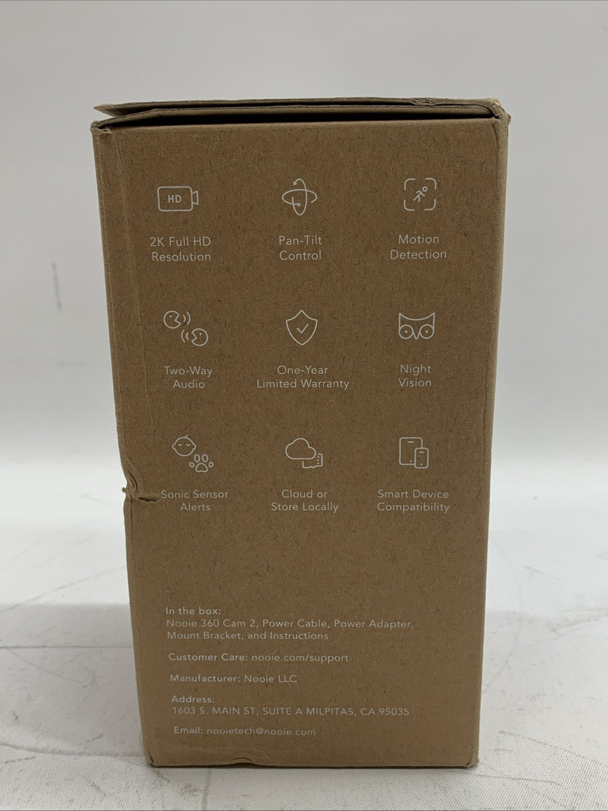 Nooie 360 Cam 2 (IPC100C) 2K HD Full-Range Motion Tracking Camera 2-way Audio