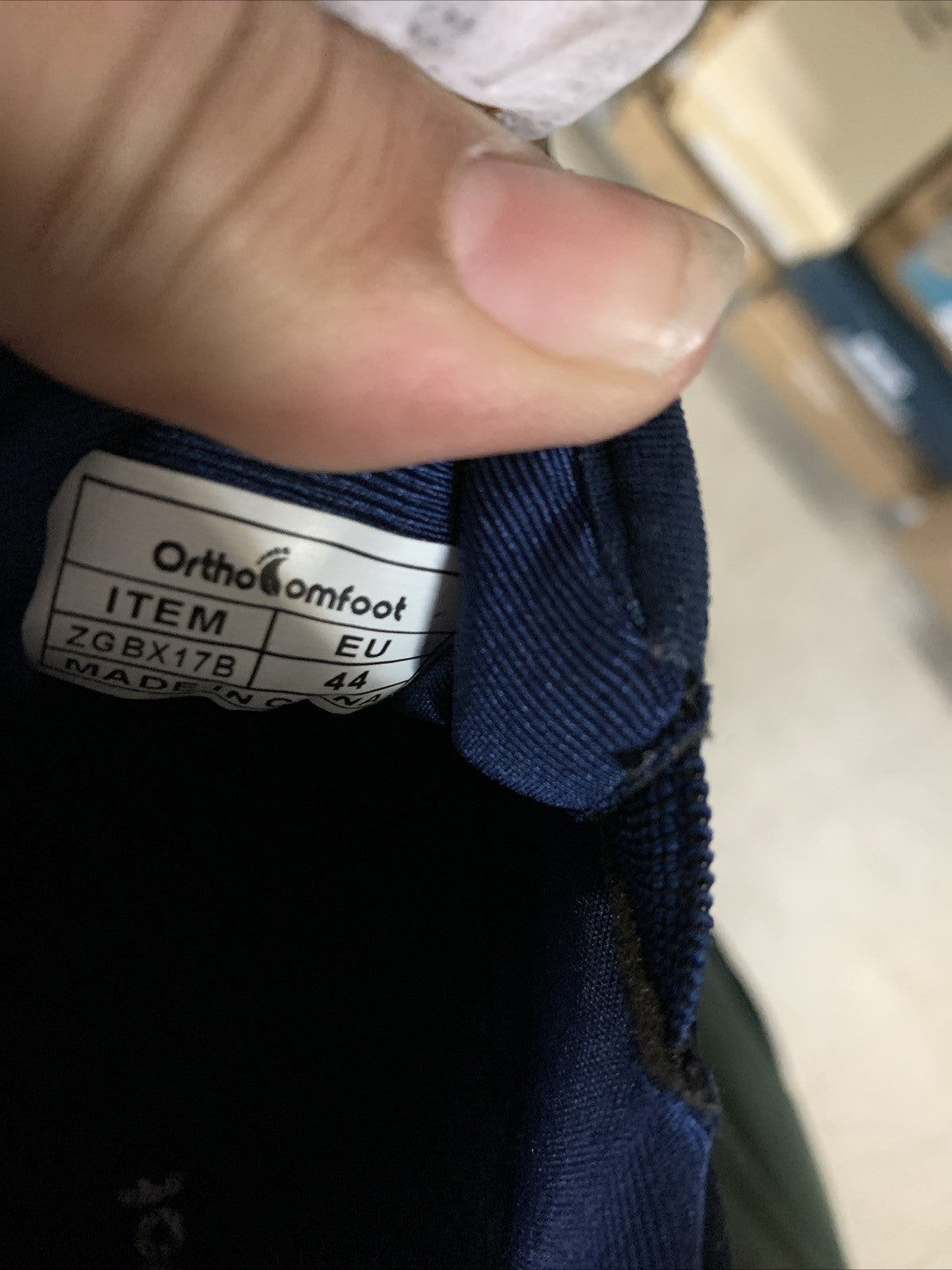 OrthoComfoot Men's Orthopedic Slip On Loafers Walking Shoes with Arch Navy 11