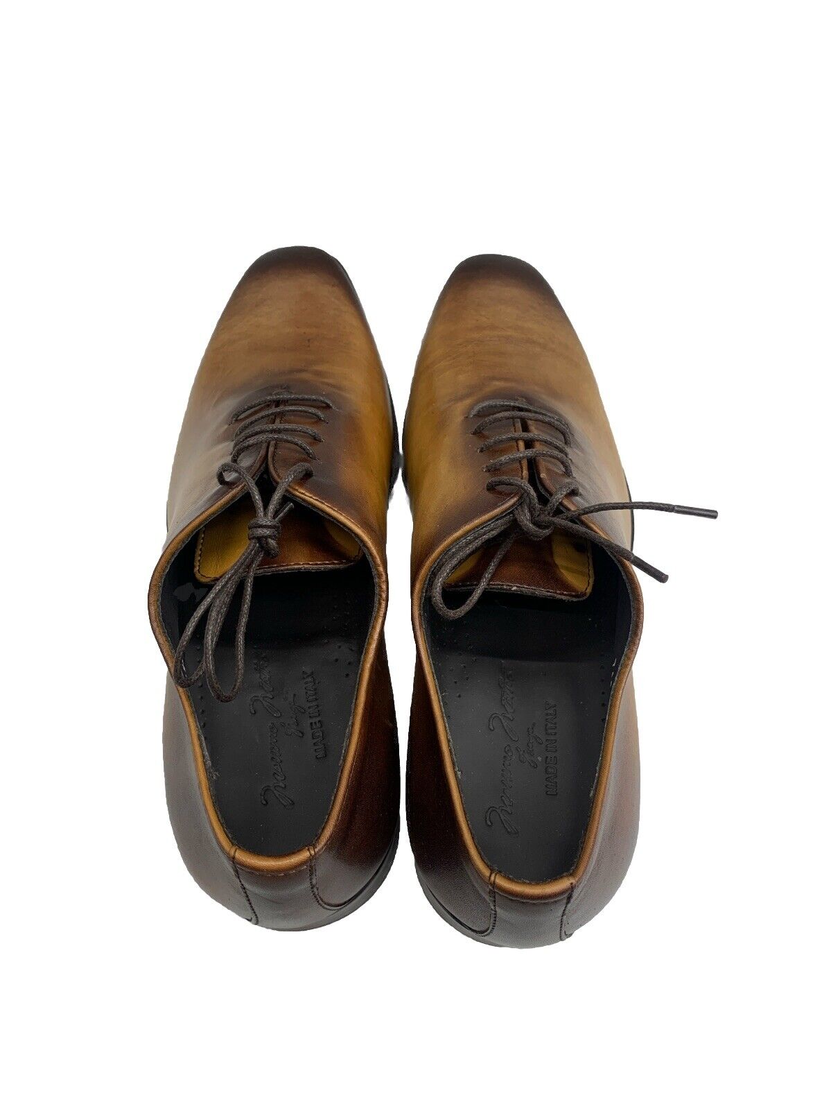 Massimo Matteo Italy Ponte Vecchio Oxford Burnished Brown Size 9.5 D (M) Lace-up